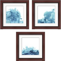 Framed 'Splash Wave 3 Piece Framed Art Print Set' border=