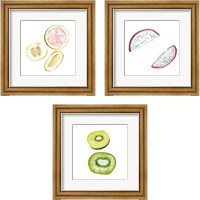 Framed 'Love Me Fruit 3 Piece Framed Art Print Set' border=