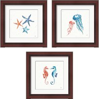 Framed 'Maritime  3 Piece Framed Art Print Set' border=