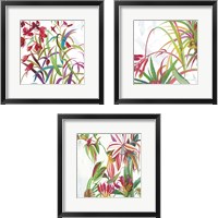 Framed 'Tropical 3 Piece Framed Art Print Set' border=