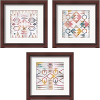 Framed 'Aztec Impressions 3 Piece Framed Art Print Set' border=