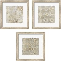 Framed 'Golden Impressions 3 Piece Framed Art Print Set' border=