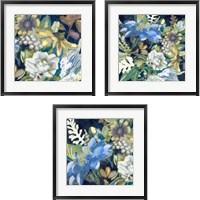 Framed 'Bouquet  3 Piece Framed Art Print Set' border=