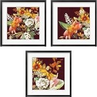 Framed 'Posy  3 Piece Framed Art Print Set' border=