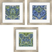 Framed 'Garden Mosaic 3 Piece Framed Art Print Set' border=