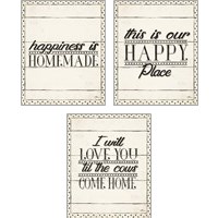Framed 'Country Thoughts 3 Piece Art Print Set' border=