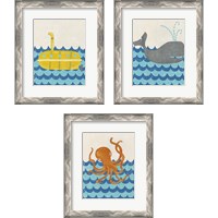 Framed 'Truman's Voyage 3 Piece Framed Art Print Set' border=