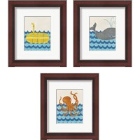 Framed 'Truman's Voyage 3 Piece Framed Art Print Set' border=