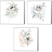 Framed 'Sketchbook Garden 3 Piece Canvas Print Set' border=