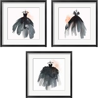 Framed 'Little Black Dress 3 Piece Framed Art Print Set' border=