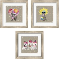 Framed Fancypants Wacky Dogs 3 Piece Framed Art Print Set