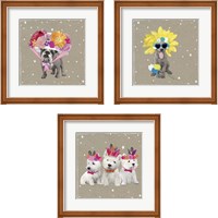 Framed 'Fancypants Wacky Dogs 3 Piece Framed Art Print Set' border=