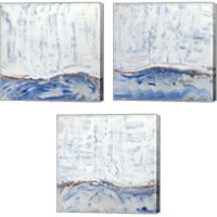 Framed 'Blue Highlands  3 Piece Canvas Print Set' border=