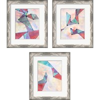 Framed 'Lucent Shards 3 Piece Framed Art Print Set' border=