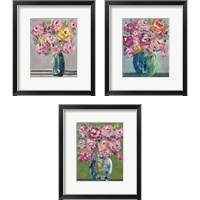 Framed 'Feisty Floral 3 Piece Framed Art Print Set' border=