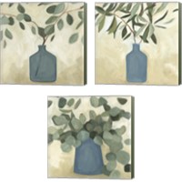 Framed 'Greenery Still Life 3 Piece Canvas Print Set' border=