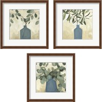 Framed 'Greenery Still Life 3 Piece Framed Art Print Set' border=