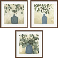 Framed 'Greenery Still Life 3 Piece Framed Art Print Set' border=