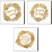 Framed 'Merry Christmas 3 Piece Canvas Print Set' border=