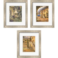 Framed 'Scenic Italy  3 Piece Framed Art Print Set' border=