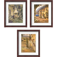 Framed 'Scenic Italy  3 Piece Framed Art Print Set' border=