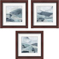 Framed 'Blue Range 3 Piece Framed Art Print Set' border=