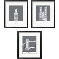 Framed 'London Landmark 3 Piece Framed Art Print Set' border=