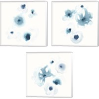Framed 'Protea Blue 3 Piece Canvas Print Set' border=