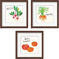 Framed Kitchen Garden Cream 3 Piece Framed Art Print Set