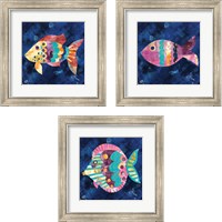 Framed 'Boho Reef  3 Piece Framed Art Print Set' border=