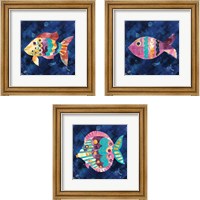 Framed 'Boho Reef  3 Piece Framed Art Print Set' border=