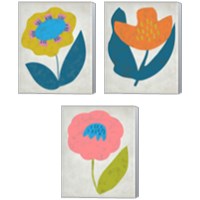 Framed 'Summer Soiree 3 Piece Canvas Print Set' border=