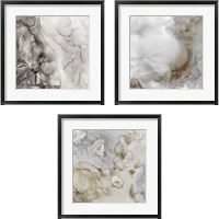 Framed 'Portland Skies Square Trio  3 Piece Framed Art Print Set' border=