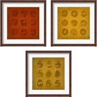 Framed 'All Lined Up Fruits 3 Piece Framed Art Print Set' border=