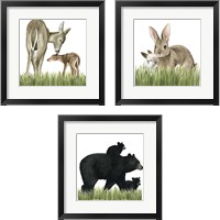 Framed 'Woodland Babes 3 Piece Framed Art Print Set' border=