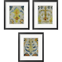 Framed 'Bohemian Ikat 3 Piece Framed Art Print Set' border=