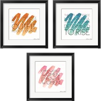 Framed 'Fashion Motivational 3 Piece Framed Art Print Set' border=