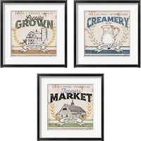 Framed 'From the Farm 3 Piece Framed Art Print Set' border=