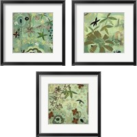 Framed 'Floral Fantasies 3 Piece Framed Art Print Set' border=