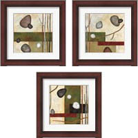 Framed 'Sticks and Stones 3 Piece Framed Art Print Set' border=