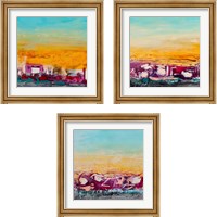 Framed 'Whispered Wanderlust 3 Piece Framed Art Print Set' border=