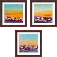 Framed 'Whispered Wanderlust 3 Piece Framed Art Print Set' border=