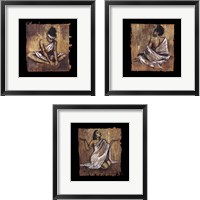 Framed 'Soulful Grace 3 Piece Framed Art Print Set' border=