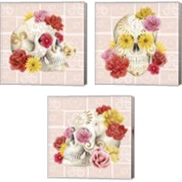 Framed 'Fiesta de la Vida Muertos 3 Piece Canvas Print Set' border=