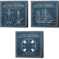 Framed Vintage Sailing Knots 3 Piece Canvas Print Set