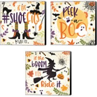 Framed 'Witchy Fun 3 Piece Canvas Print Set' border=