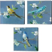 Framed 'Spring in the Neighborhood 3 Piece Canvas Print Set' border=