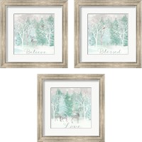 Framed 'Peace on Earth Silver 3 Piece Framed Art Print Set' border=