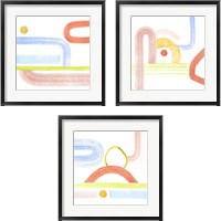 Framed 'Playful Pike 3 Piece Framed Art Print Set' border=