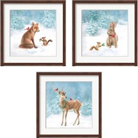 Framed 'Woodland Celebration 3 Piece Framed Art Print Set' border=